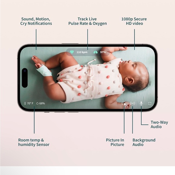 Owlet Dream Duo Smart Sock 2 Baby Monitor - Picture 4 of 10